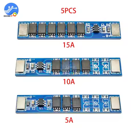 5 pcs/lot BMS 1S 5A 10A 15A 3.7V 3MOS 4MOS 6MOS 18650 Lithium Battery Charge Protection Board 16850 