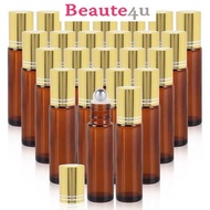 Malaysia Ready Stock 10ml Brown Glass with Roller + lid Roll-on Perfume Essential Bottle