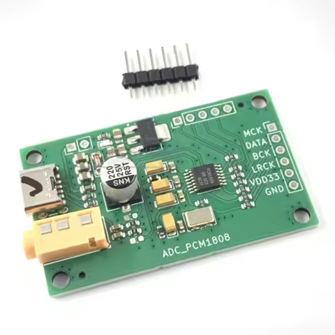 DC USB 5V PCM1808 ADC 3.5 Stereo single-ended analog audio to I2S digital output board encoding modu