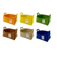 Vivid Felt Storage Box Stylish Felt Material Foldable Candy Color Storage Basket Colorful Storage Ca