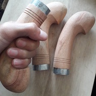 Gagang golok kayu ukir Jengkol . GAGANG GOLOK kayu mahoni Handle Kayu Mahoni terlaris dan termurah
