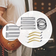 [tenlzsp0bc] Stainless Steel Guitar Fret Protector Fingerboard Guards with Rubber Bands for Bass Ele