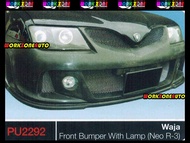 PU2292 Proton Waja PU Front Bumper With Lamp (Neo R3) Body kit Bodykit