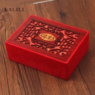 F13 Red Velvet Collectibles 11 * 15 Gold Bar Box Gift Box Pendant Box Jewelry Jade Jewelry Packaging