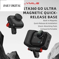 BRDRC Insta360 Go Ultra Sports Camera Magnetic Quick Release Bracket Adapter Extension Base Accessor