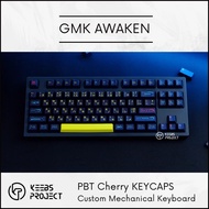 [𝐑𝐄𝐀𝐃𝐘 𝐒𝐓𝐎𝐂𝐊] GMK Awaken PBT keycaps | 129 keys | Dye-Sub | Neon Cyberpunk keycaps for Mechanical Ke