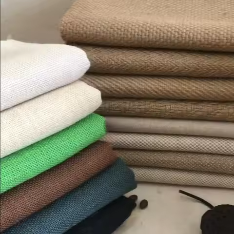 Jute Fabric By The Meter for Gunny Bag Shoes Tea Mat Sewing Hygroscopic Breathable Plain Linen Cloth