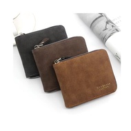 New Design Leather Zipper Bifold Men Wallet Dompet Lelaki Wallet Fashion Casual Card ID Short Wallet Window Case