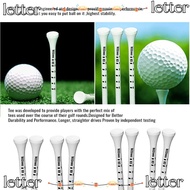 LETTER 100pcs Golf Wood Tees, 69/83mm Wooden White Striped Golf Tee, Golf Training Aids Digital Scal