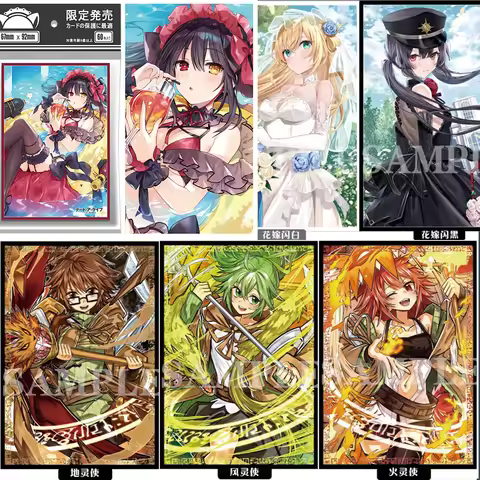 60Pcs Anime Yu-Gi-Oh Laser Card Sleeves Water Enchantress of The Temple Live Hoshimachi Suisei Card 