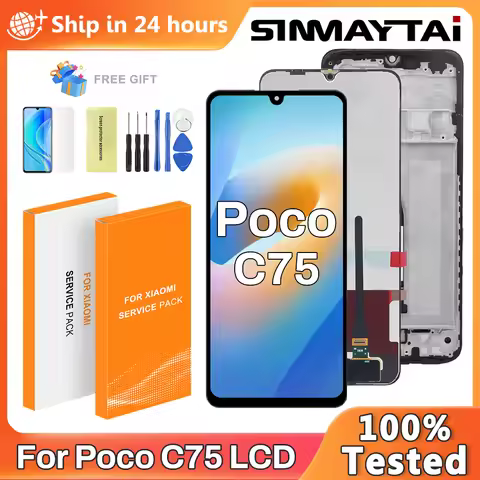C75 Screen For Xiaomi Poco C75 4G / 5G 2410FPCC5G MZB0IDJIN LCD Display Touch Screen Digitizer Assem