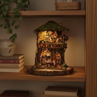 Miniature Forest House Gift Idea  Book Nook Wooden Book Nook Easy Assembly Bookshelf Decor Insert Pr