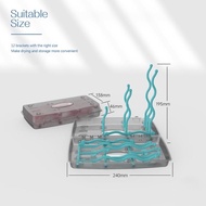 Foldable Bottle Drying Rack Ease for travel, To Dry Bottle Parts and Accessories fits up to 12 bottl