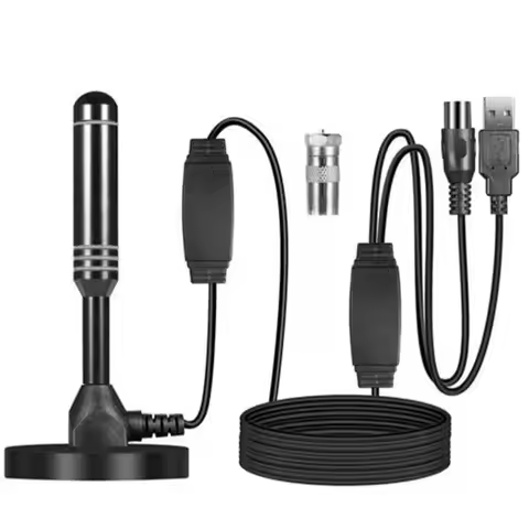 E-Easy To Use-HD Digital TV Antenna 37Db High Gain Amplified HD TV Antenna Multi-Use Indoor Outdoor