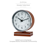 DIPOA Wooden Table Clock (SN104BL) นาฬิกาไม้ตั้งโต๊ะ ดีไซน์วินเทจ