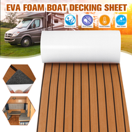 2400*600*6mmไม้สักเทียม EVA Foam เรือแผ่นปูพื้นระเบียงสีน้ำตาล แผ่นโฟม EVA สําหรับปูพื้นเรือเดินทะเล