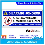 New new sticker Label no squatting toilet sitting toilet toilet sticker bathroom anti-fall broken wa