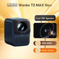 Wanbo New T2 Max Projector 4K Decode HD Android 9.0 Bluetooth Phone Mirror 3W Speaker Mini Portable