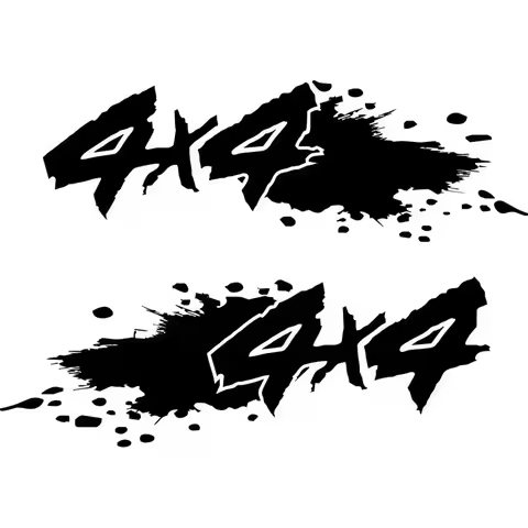 Jpct 4x4 modeling vinyl sticker, used for motorcycle, car decoration decal black/silver five colors 