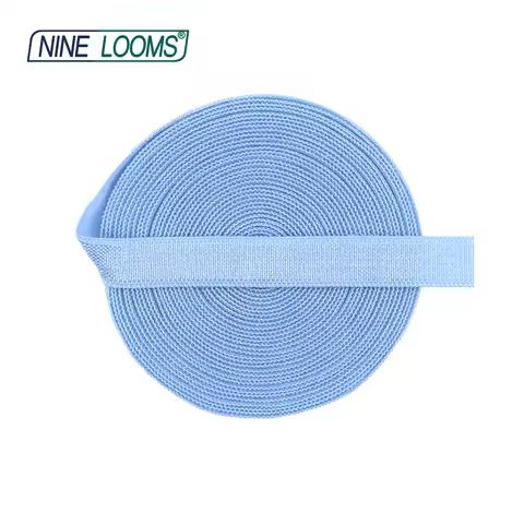 NINE LOOMS Shiny Satin Non-Foldover Elastic 3/8" 10mm Spandex Band Headband Bra Strap Lingerie Under