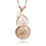 【正佳珠寶】銅鈦晶 頂級極淨葫蘆 17.7g 銅鈦晶吊墜