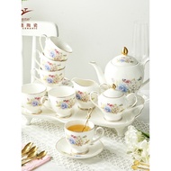 Set Cawan Kopi Yasiting Gaya Eropah Mewah Tulang China Cawan Kopi Teko Cawan Teh Set Minum Petang In