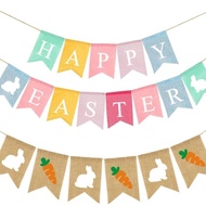 bunting flag banner segilima custom happy easter / selamat hari paskah