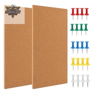 Cork Board Bulletin Board, Small Rectangular Pin Board for Wall, Self-Adhesive Cork Board for Office