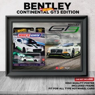 Gambar Frame Hotwheels Bentley Continental GT3 Berserta Poster
