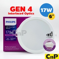 PHILIPS โคมไฟดาวน์ไลท์ ฝังฝ้า 6 นิ้ว (6") Panel LED 17W ฟิลิปส์ รุ่น MESON 59466