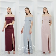 LALIT STUDIO Gin Dress Long Off-Shoulder Style Evening Minimal Simple And Elegant IG Brand Party