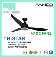 Fanco B Star 36" Ceiling Fan with 18W RGB LED Light Kit