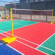 Rangka jaring badminton, peralatan sukan, tiang bola tampar kembung, tiang badminton besi tuang untu