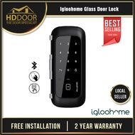 Igloohome Glass Door Lock | Glass Digital Lock | 3 Authentication methods to unlock | 2 Years Warranty | Free installation and Delivery