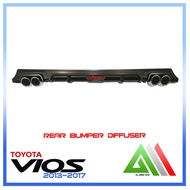 Rear Bumper Lip Diffuser for Toyota Vios 2013-2017 (Matte Black)