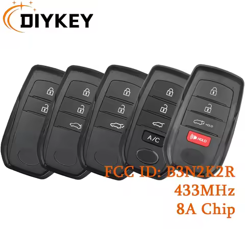 DIYKEY B3N2K2R 433MHz Smart Remote Key Fob for Toyota Land Cruiser 2022 2023 2024 2025 8A Chip P4 BA