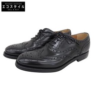 二手 Church's BURWOOD 拋光小牛皮WING鞋，女款，黑色，尺寸 36 1/2。狀況極佳。