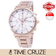 [Time Cruze] Seiko Chronograph Quartz Rose Gold Tone Stainless Steel Women's Watch SNDV34 SNDV34P1 SNDV34P