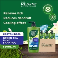 [Bundle of 6] Follow Me Green Tea Shampoo (6-in-1) 650ml