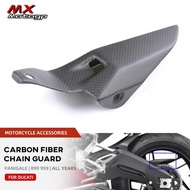 For DUCATI Panigale 899 959 Motorcycle Accessories Real Carbon Fiber Upper Chain Guard Cover Protect