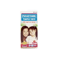 Tempra Forte Paracetamol 250mg/5mL 60mL Syrup Strawberry flavor 6-12 years