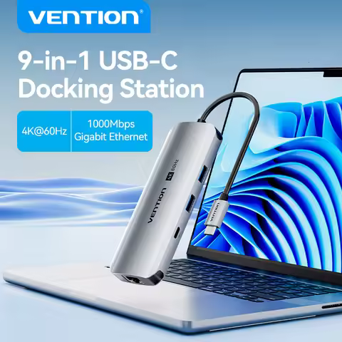 Vention USB C HUB HDMI 4K60Hz PD 100W USB Splitter Ethernet Adapter USB 3.0 HUB For iPhone 17 Macboo