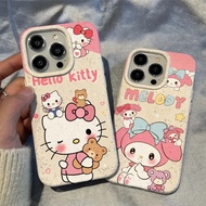 Ins Cute Cartoon Hug Bear Blink Kt Cat IPhone15Pro Phone Case 11/12 Fall Proof 13/14/16Plus Soft She