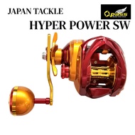 OPASS fishing reel HYPER POWER SW301HG LEFT HANDLE RED GOLD Baitcasting Reel