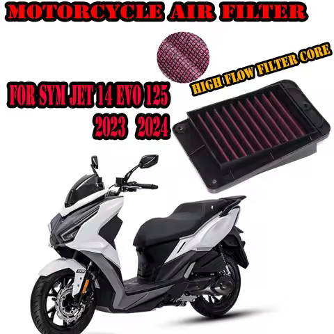 For SYM JET 14 EVO 125 2023 2024 Motorcycle Modified High Flow Filter Air Filter Element High Flow A