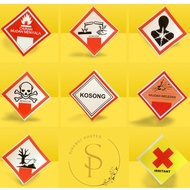 Mini Hazard Stickers | B3 Waste Symbol Sticker 6 cm | Mini Hazard Symbol Sticker