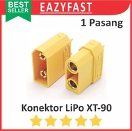 Konektor Baterai LiPo XT90 XT 90 Male Female Jack Socket Banana Plug Socket 1 Pasang Pair Battery RC