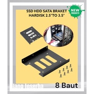 Bracket Bracket Hard Disk Bracket HDD SSD Holder 2.5 To 3.5 Inch PC CPU 8 Bolts
