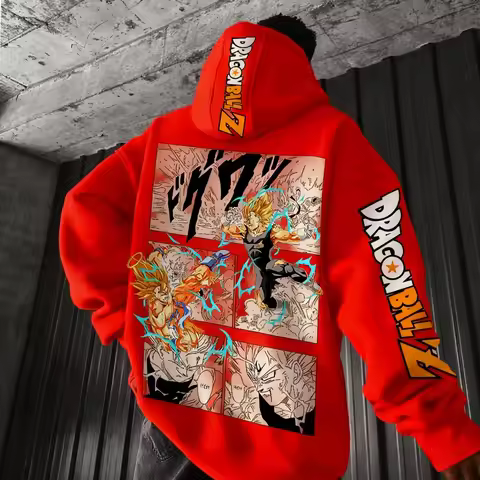 Dragon Ball Comics Co Branded Printed Hoodie 2025 Men's and Women's Autumn/Winter New Loose Casual J