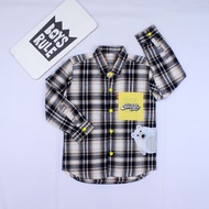 baju kemeja flanel anak laki laki motif kotak kotak lengan panjang usia 2-10 tahun cowok